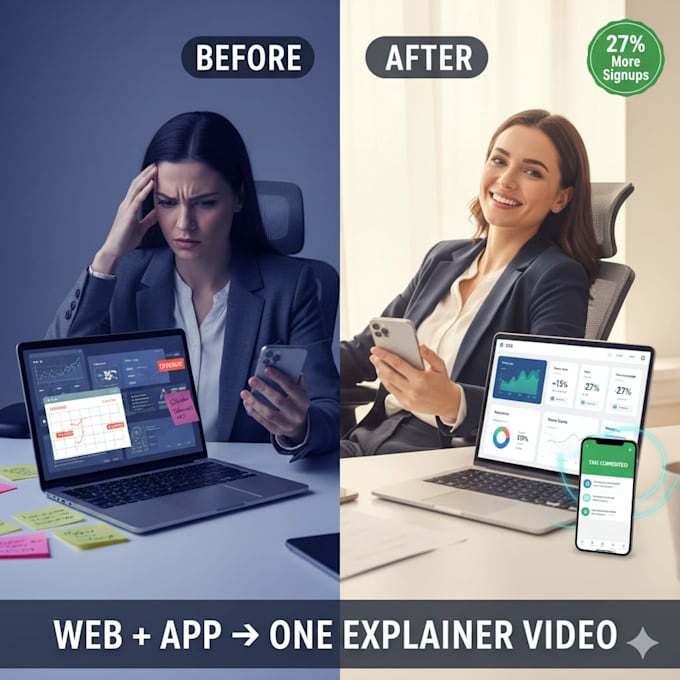 create custom 2d b2b saas explainer video, demo and animation