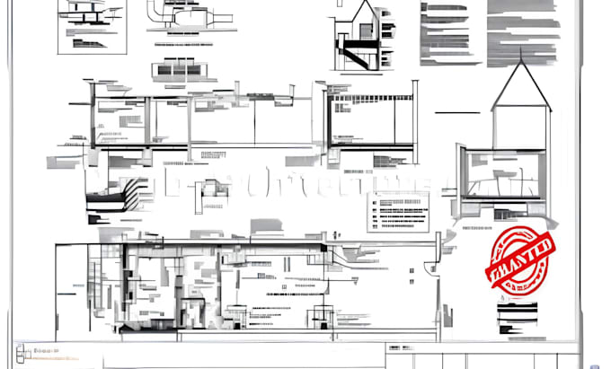 create UK building regulation detailed construction drawing with notes