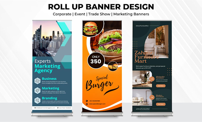 design roll up banner, retractable banner, pull up banner