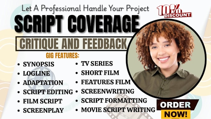 give notes, feedback and script coverage for your script, tv pilot or screenplay