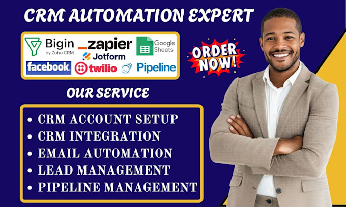 bigin crm zapier google sheets twilio jotform facebook leads automated pipelines