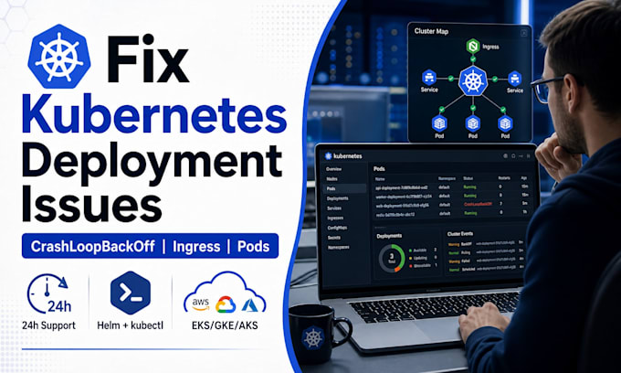 fix kubernetes deployment issues crashloopbackoff, ingress, pods