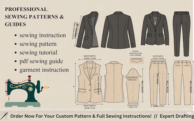 create professional sewing pattern instructions and PDF sewing guide