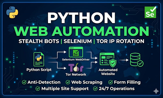 build professional python web automation and selenium scripts