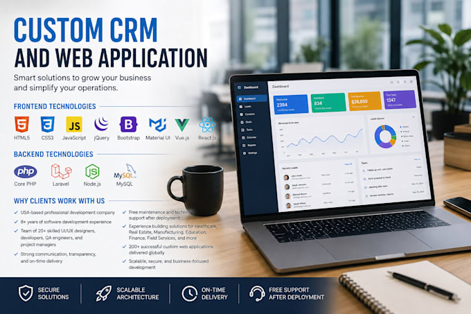 develop custom CRM or web application