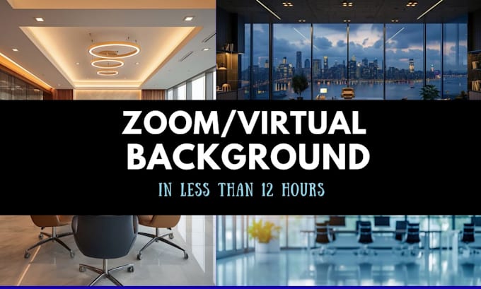 design high quality zoom virtual background with 3d logo