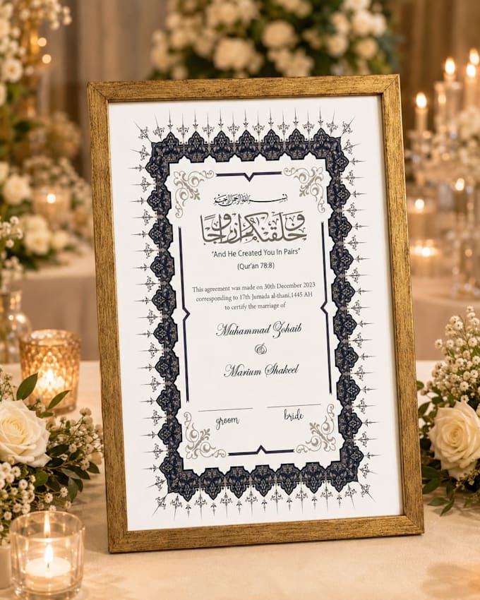 design bespoke wedding invitations and certificates