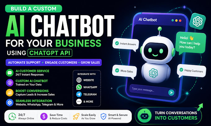 build a custom ai chatbot for your business using chatgpt API customer service