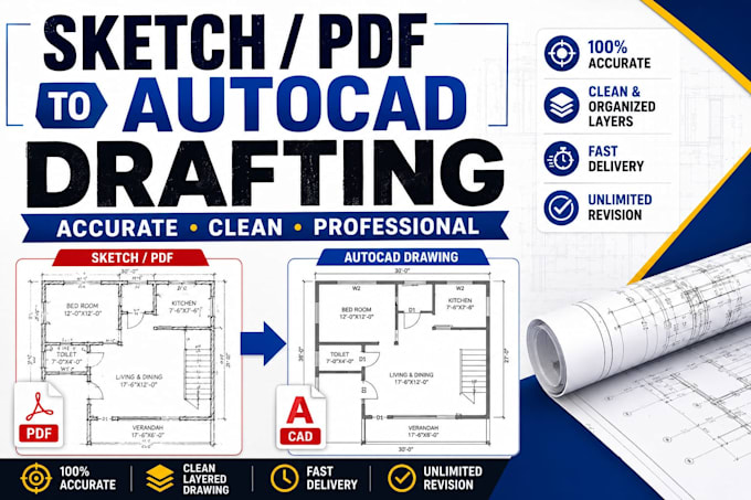 do 2d autocad drawings