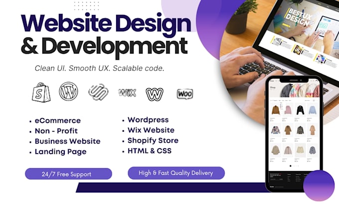 do wordpress website design or redesign, elementor, divi builder, wix, HTML CSS