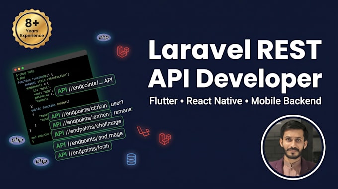 develop laravel rest API, backend, third party API integration and saas app