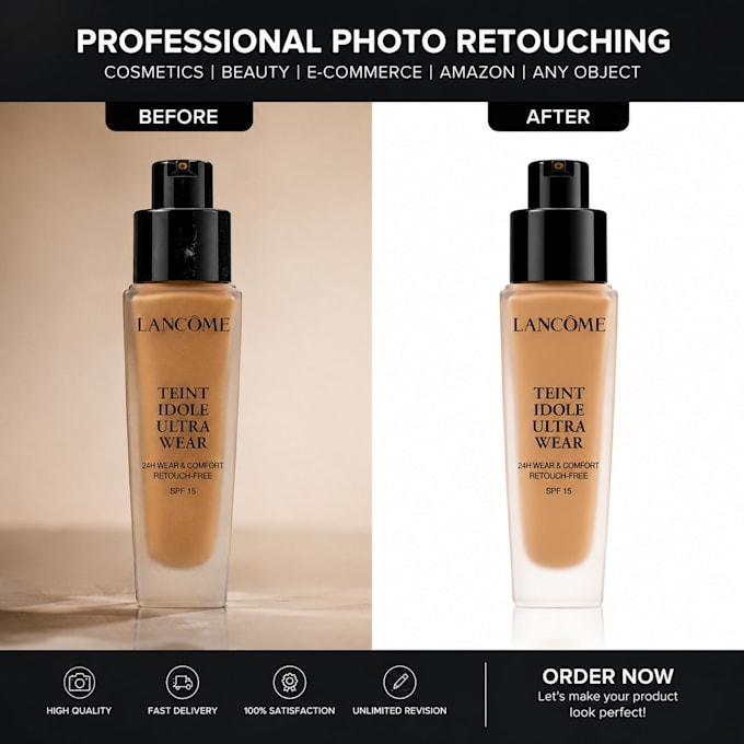edit and retouch your product photos