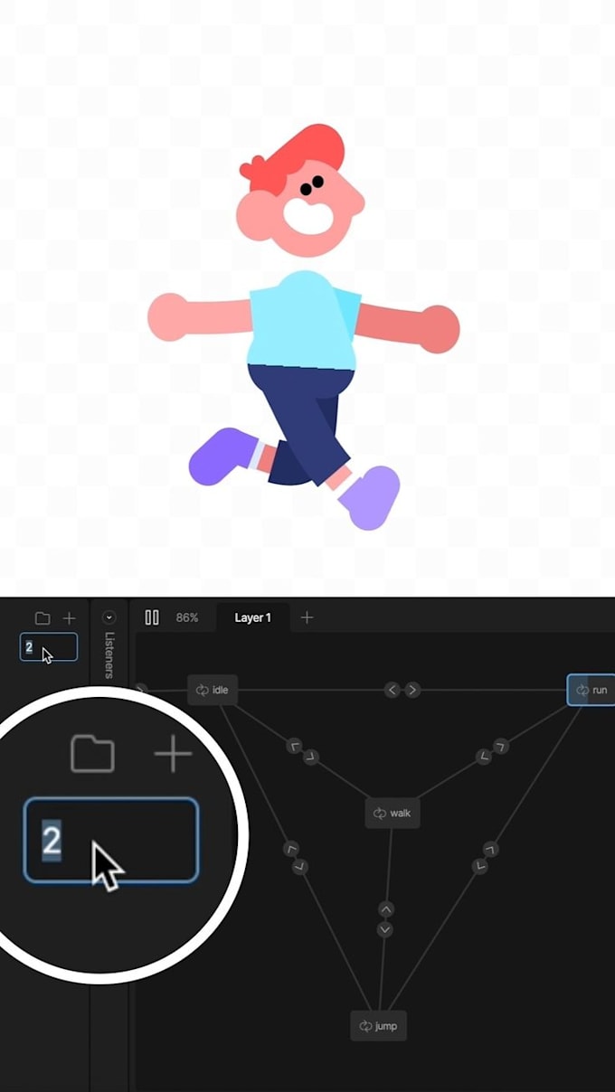 create interactive rive animations web and game assets