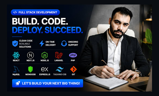custom website development, full stack developer, frontend website developer