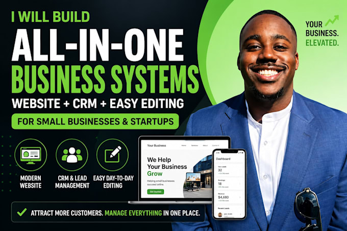 build a professional business website with CRM integration