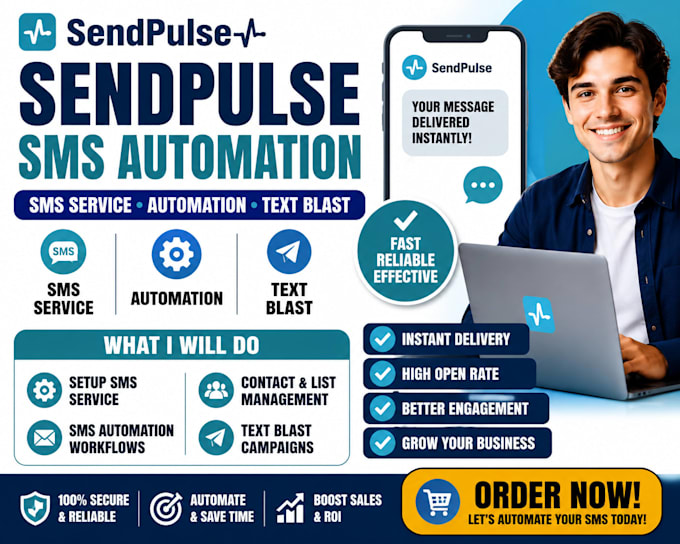 setup sendpulse SMS service sendpulse automation sendpulse text blast