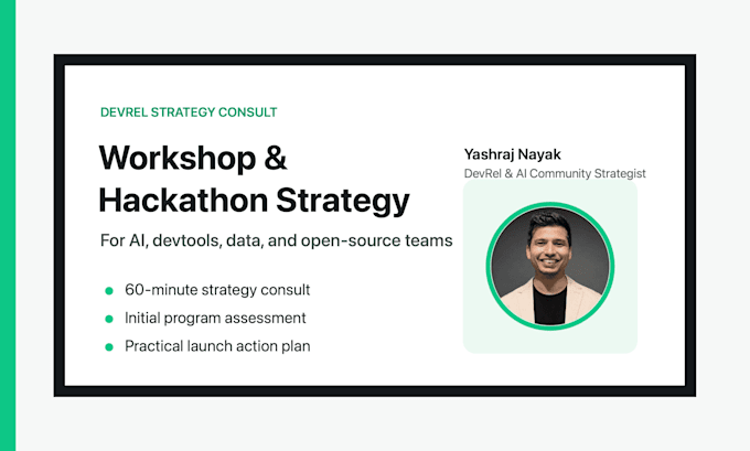 design your devrel community workshop or hackathon strategy