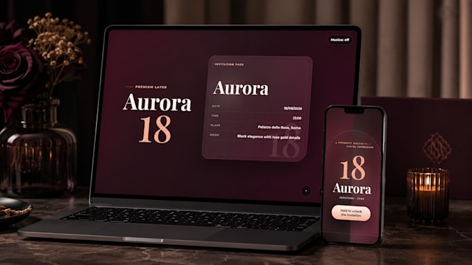 design a premium interactive digital invitation