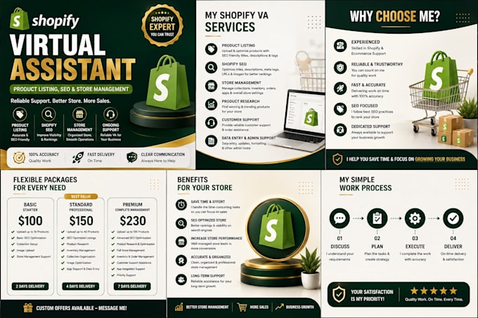 Be your shopify virtual assistant for seo, product listing and store ...