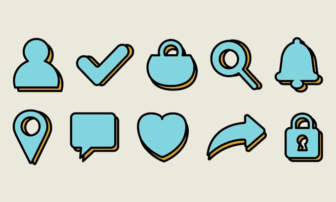 design custom icon set for your brand or website