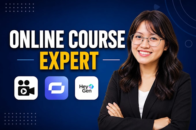 create online course video course e learning video using synthesia heygen fliki