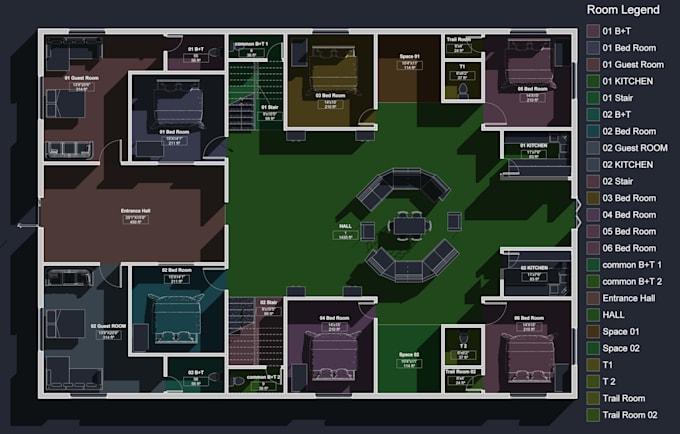 create 2d floor plan in autocad or revit as well as 3d simple floor modeling