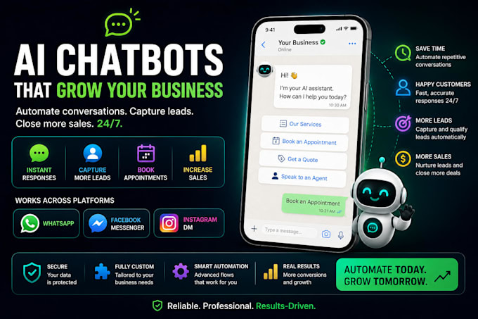 create ai chatbots for whatsapp facebook and instagram