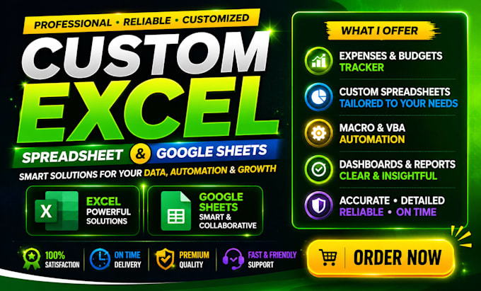 do custom excel spreadsheet, googlesheet expenses, budgets tracker, macro, vba