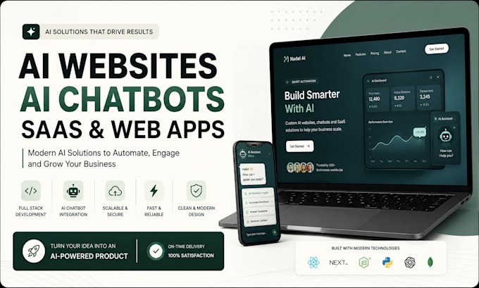 Develop ai website, ai chatbot, saas app, ai web application by ...
