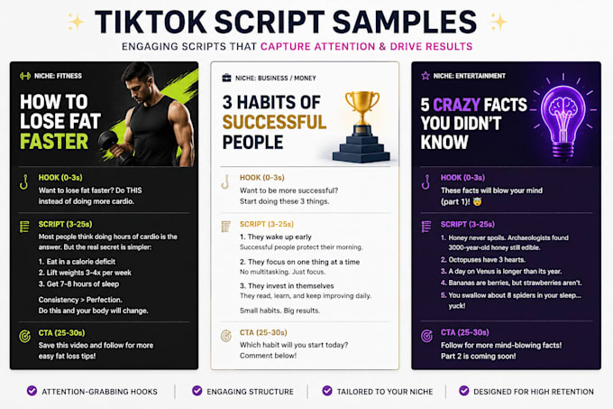 create engaging short form video scripts