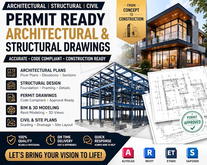 create permit ready architectural and structural drawings