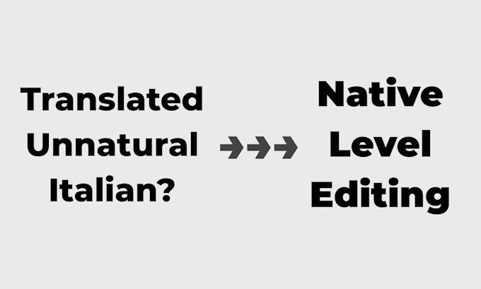 refine your italian writing to native quality