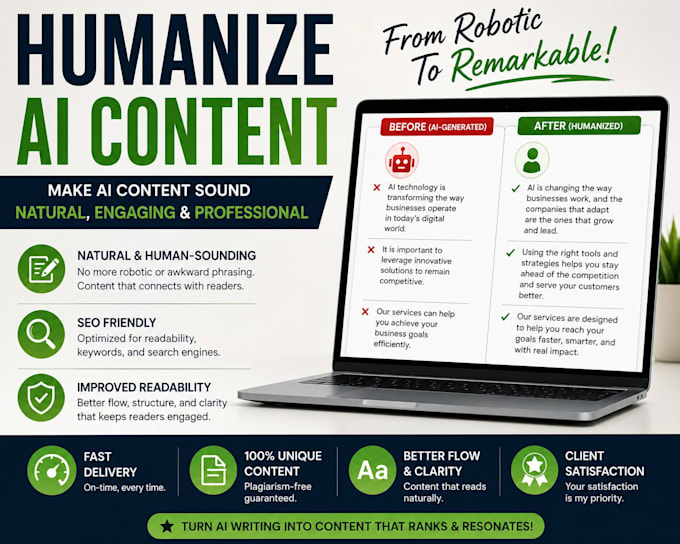 humanize ai content for SEO websites