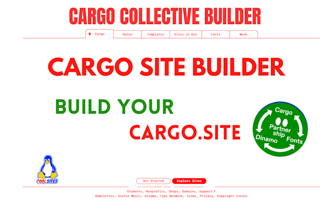 design, redesign and develop cargo collective site fix cargo website bug