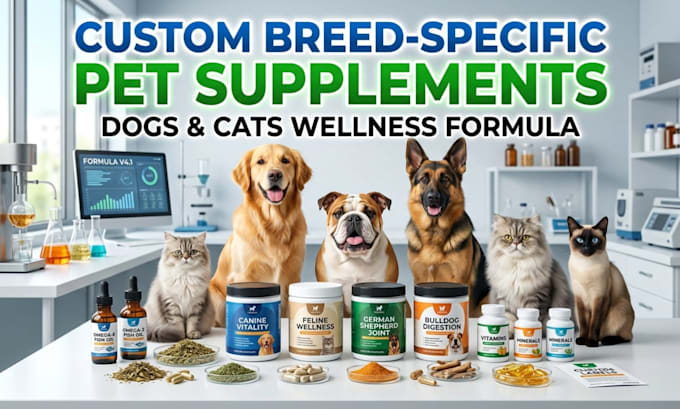 formulate breed specific pet supplements for dogs and cats