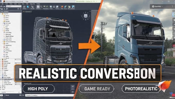 convert existing truck models into ets2 ats mod with realism