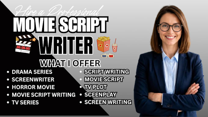 write movie script, screenplay and horror film scripts