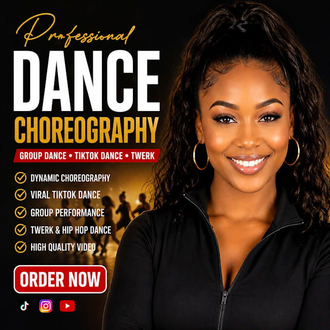 create viral tiktok dance choreography and group dance performance