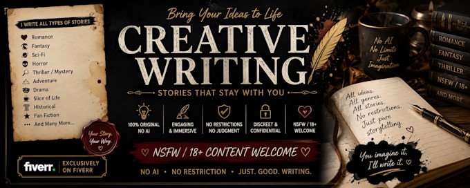 write fictional stories of any genre and nsfw included