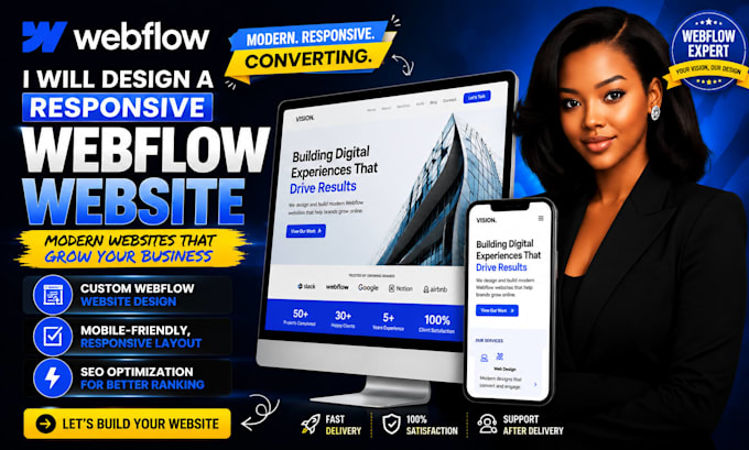update webflow website, design or redesigning webflow website, websites building