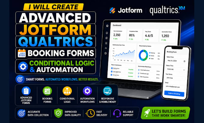 create advanced jotform qualtrics booking forms conditional logic and automation
