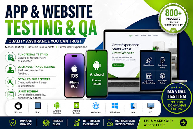 Do app testing and website testing,qa,iphone,ipad,and android user ...