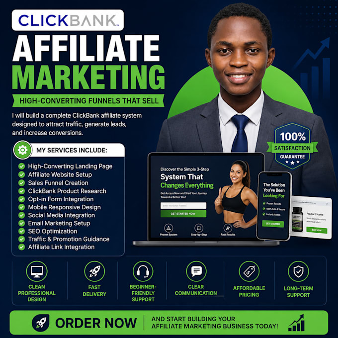 build a clickbank affiliate marketing funnel and landing page