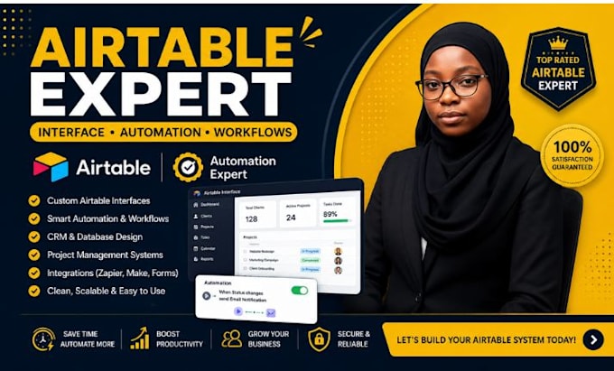 build airtable interface and airtable automation for your business