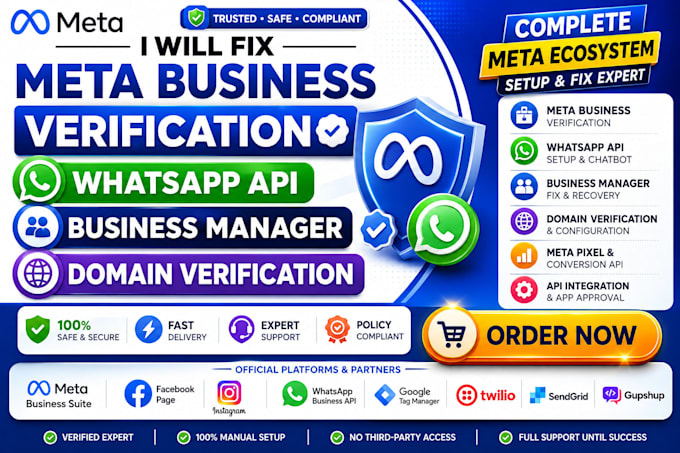 fix meta business verification whatsapp API business manager domain verification