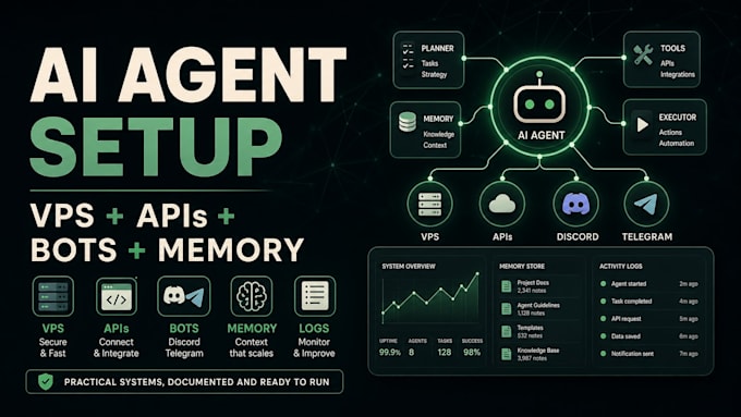 set up ai agents, bots and automation on your vps