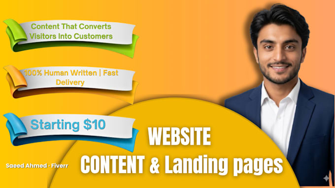 write SEO optimized website content and landing pages