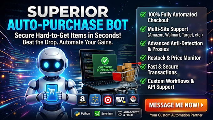 auto checkout bot auto purchase shopping bot pokemon amazon xenbar walmart bot