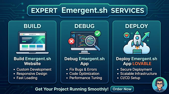 build emergent sh website debug emergent sh app deploy emergent sh app lovable