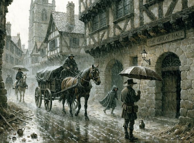 create a beautiful medieval illustration